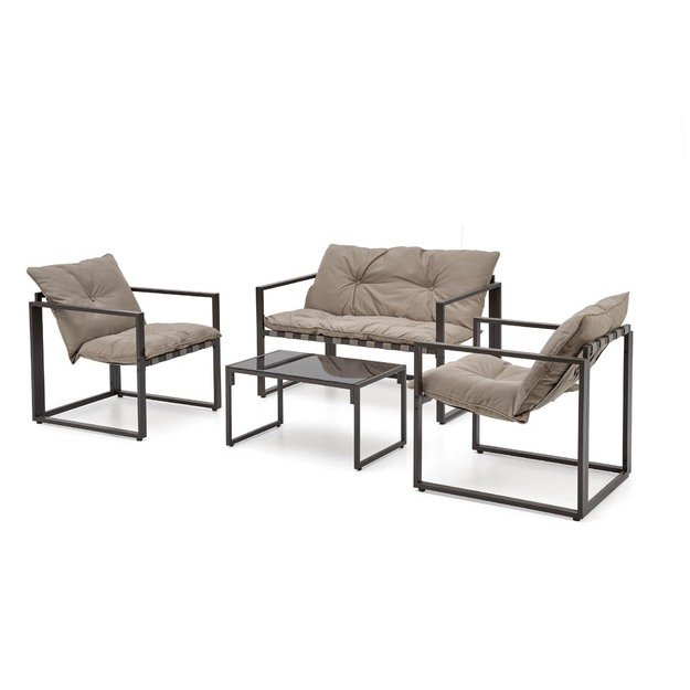 SHARK garden set (sofa + 2 chairs + coffee tables), d.brown / cappuccino 33
