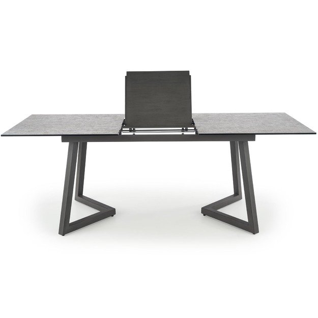 TIZIANO extension table, color: top - light grey / dark grey, legs - dark grey 17