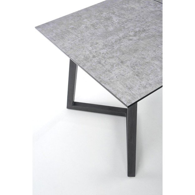 TIZIANO extension table, color: top - light grey / dark grey, legs - dark grey 30