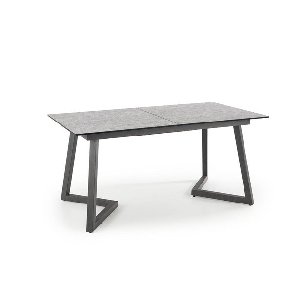 TIZIANO extension table, color: top - light grey / dark grey, legs - dark grey 28