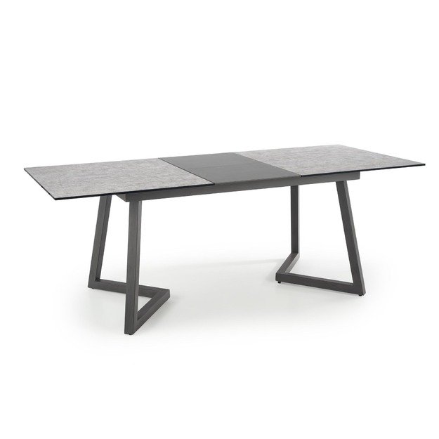 TIZIANO extension table, color: top - light grey / dark grey, legs - dark grey 29