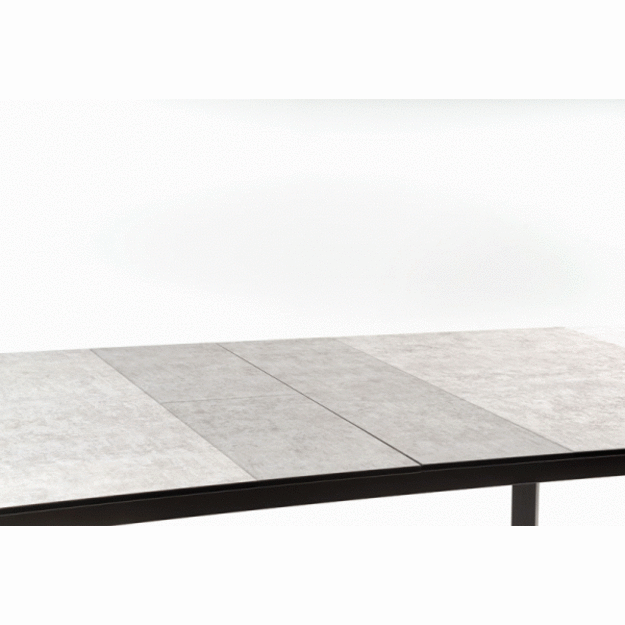 TIZIANO extension table, color: top - light grey / dark grey, legs - dark grey 9
