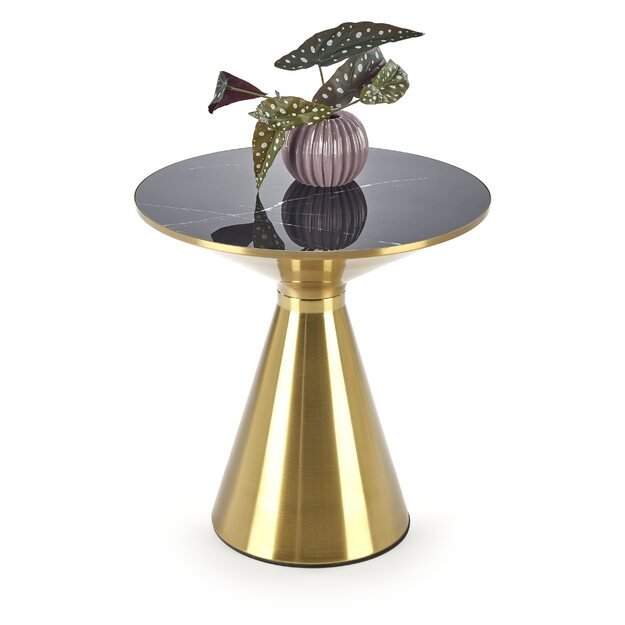TRIBECA coffee table, black marble / gold
