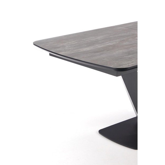VINSTON extension table, color: top - dark grey / black, legs - black 7