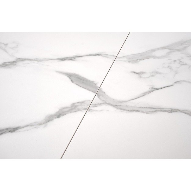 VIVALDI extension table white marble, leg white 15