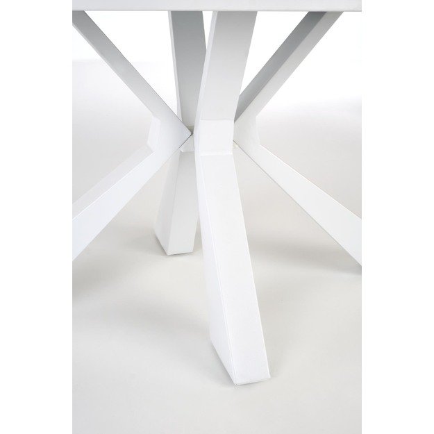 VIVALDI extension table white marble, leg white 34