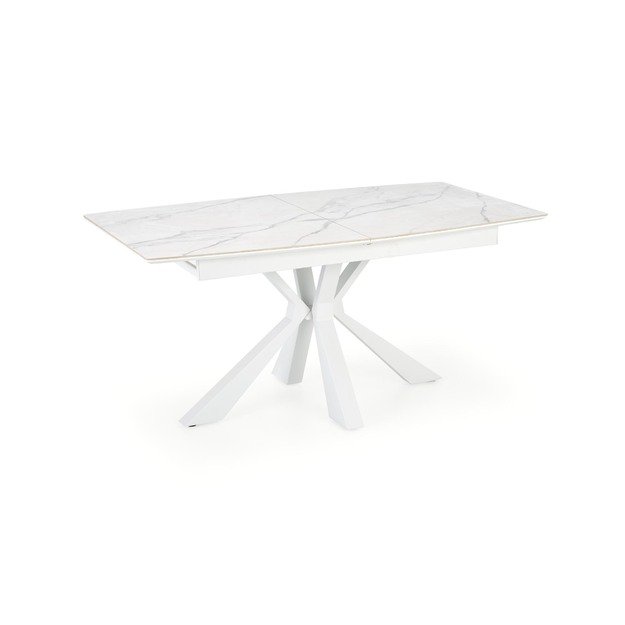 VIVALDI extension table white marble, leg white 13