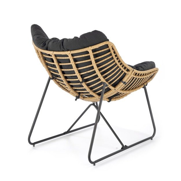 WHISPER leisure chair, black / natural 3