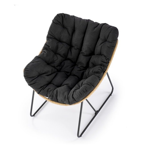 WHISPER leisure chair, black / natural 13