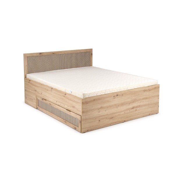 BORNEO LOZ-160 bed, artisan oak / black 1