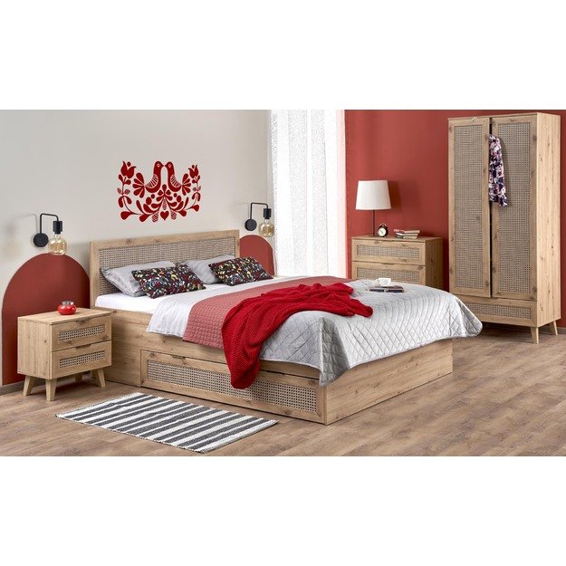 BORNEO LOZ-160 bed, artisan oak / black 17