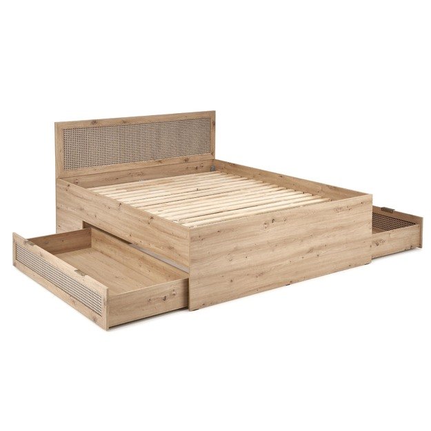BORNEO LOZ-160 bed, artisan oak / black 18