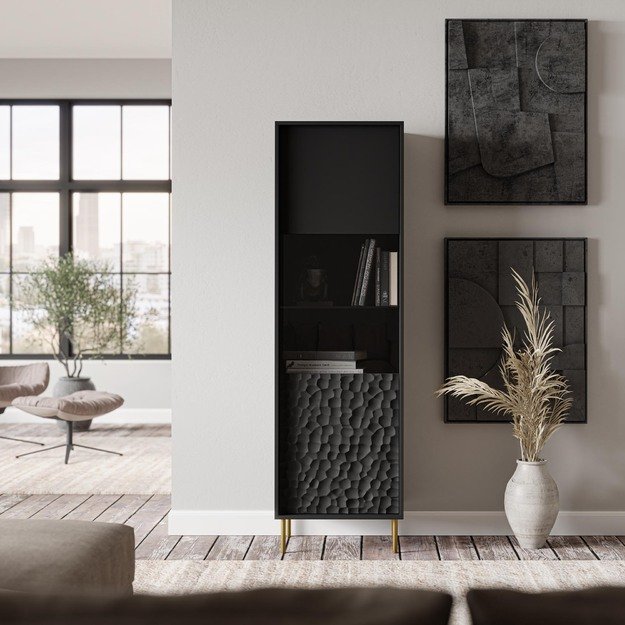 BULLET W-1 display cabiner, black / gold 1