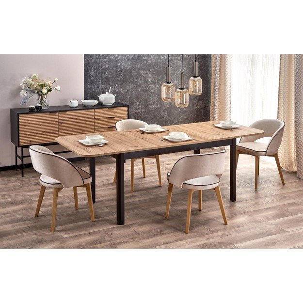 FLORIAN table artisan oak/black 5