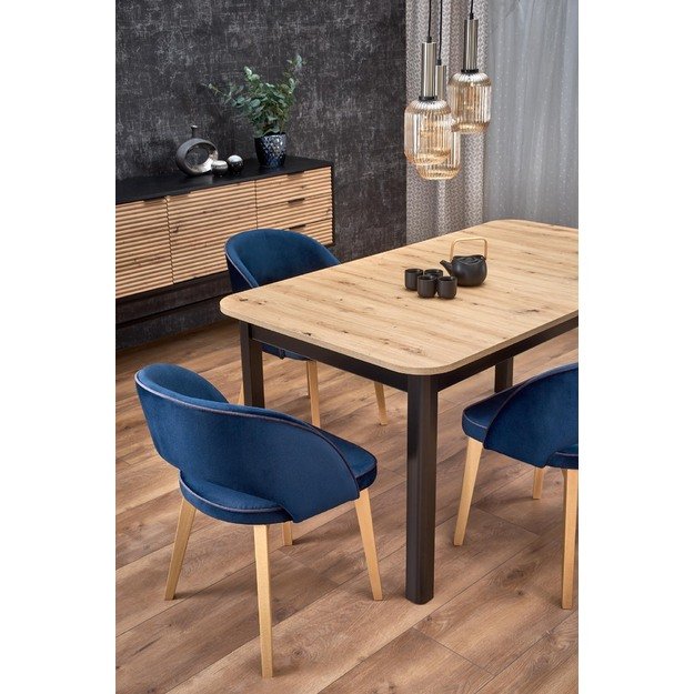 FLORIAN table artisan oak/black 8