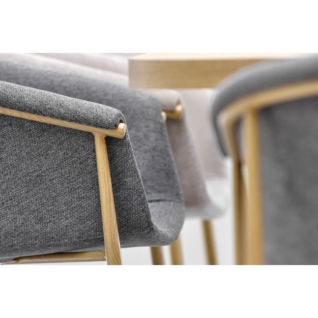 PERONI extension table, gold oak / white 29