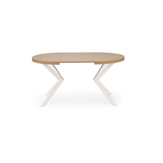 PERONI extension table, gold oak / white 21