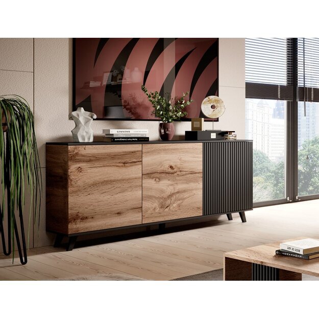 RANDOM KM-1 chest, color: wotan oak/black 6