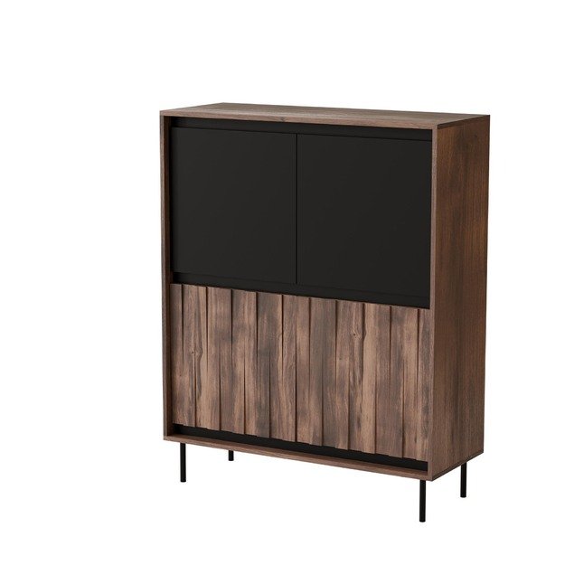 SWING KM-2 wardrobe, walnut / black 3