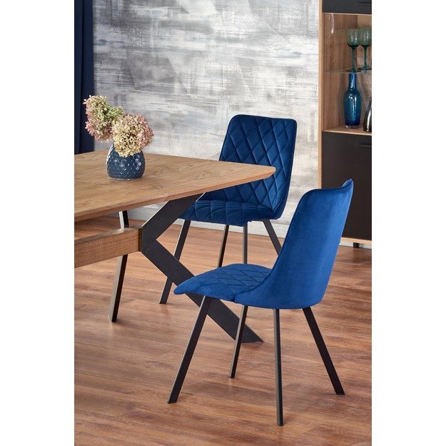 BACARDI extension table, color: top - natural oak, legs - black 2