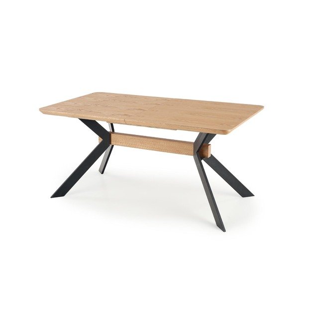BACARDI extension table, color: top - natural oak, legs - black 14