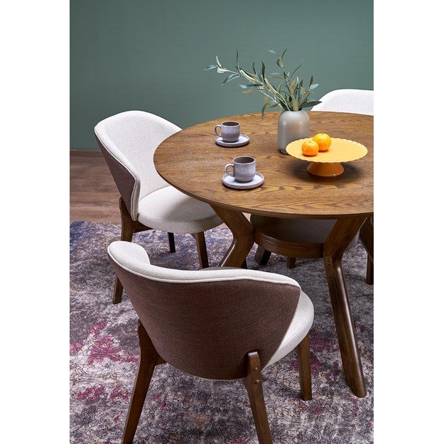 K583 chair, walnut / brown / beige 5