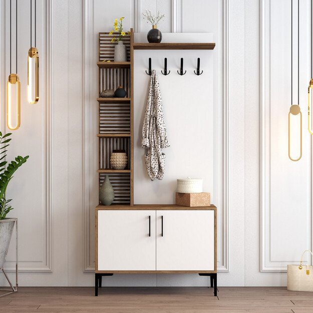 Viyana D - Walnut, White