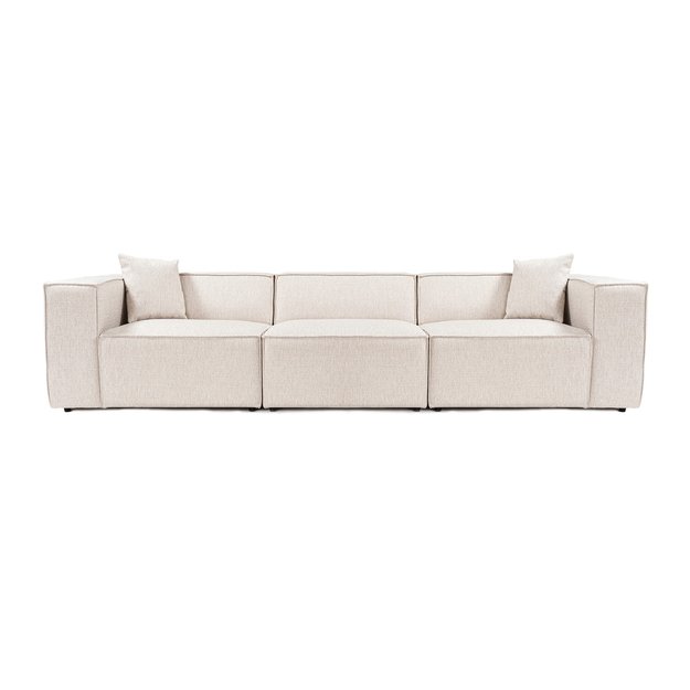Lora 3 Seater - Light Brown 2