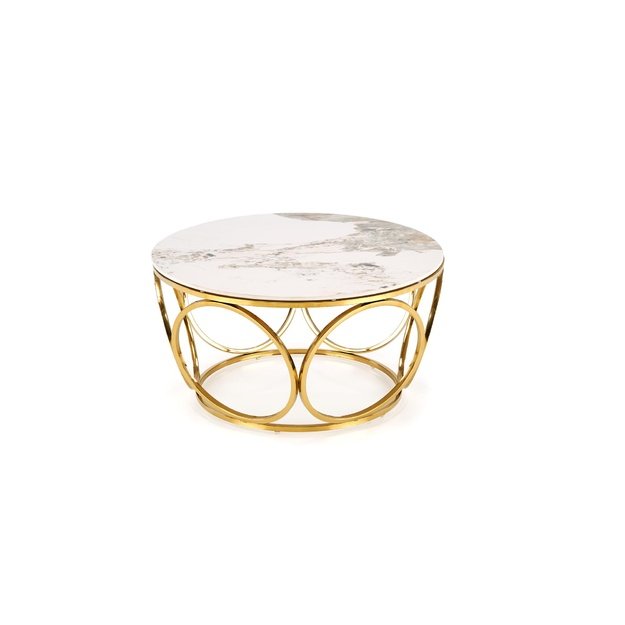 VENUS 2 c. table, white marble / gold