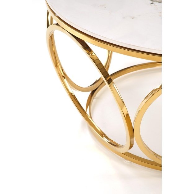 VENUS 2 c. table, white marble / gold