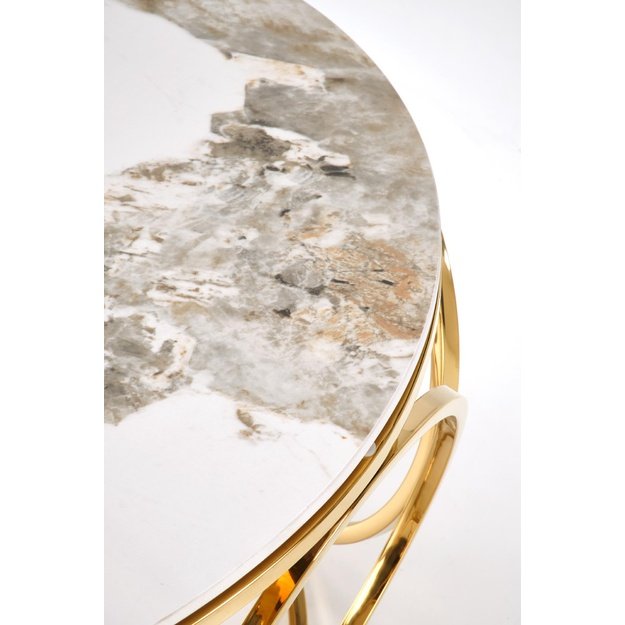 VENUS 2 c. table, white marble / gold