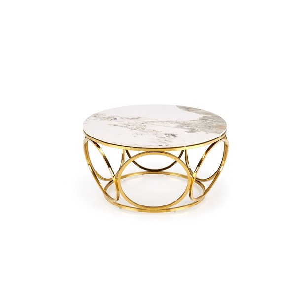VENUS 2 c. table, white marble / gold