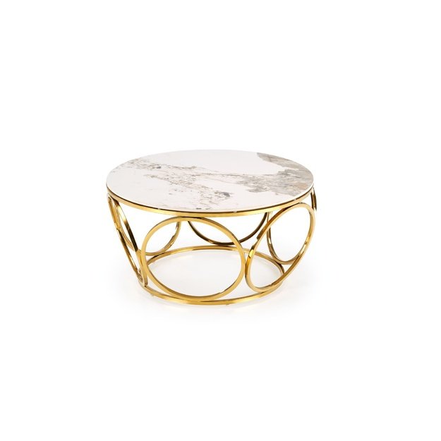 VENUS 2 c. table, white marble / gold