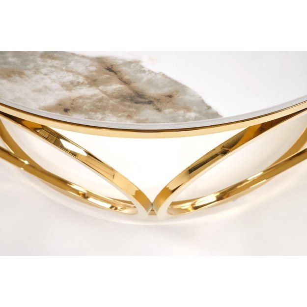 VENUS 2 c. table, white marble / gold