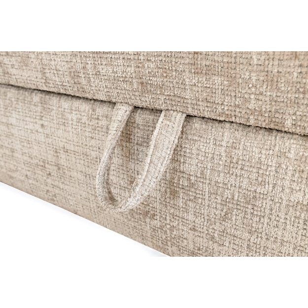 LARGO 160 bed with bedding container and built-in mattress, beige
