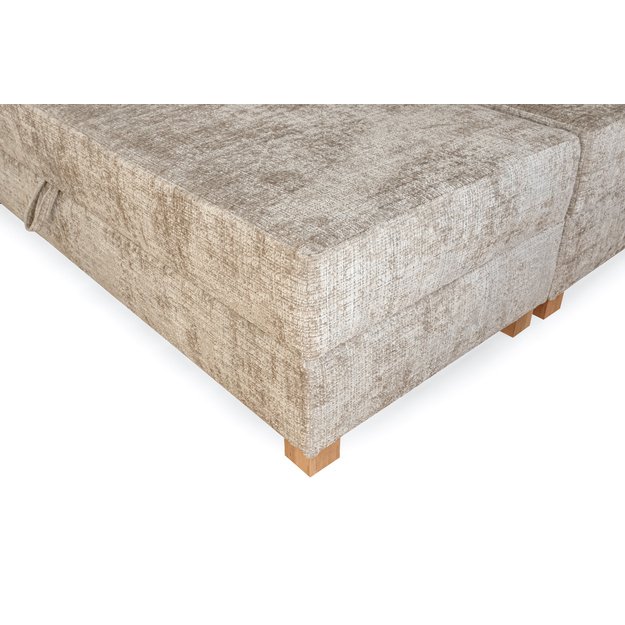 LARGO 160 bed with bedding container and built-in mattress, beige