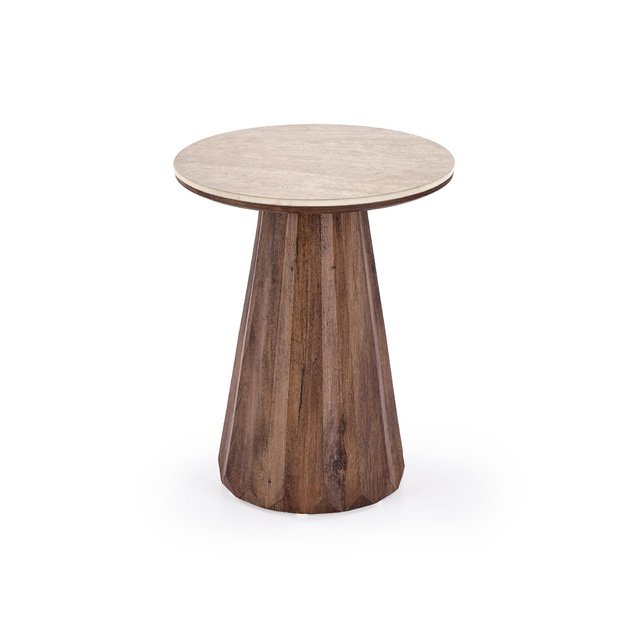 DIAVOLA S c.table travertine / walnut