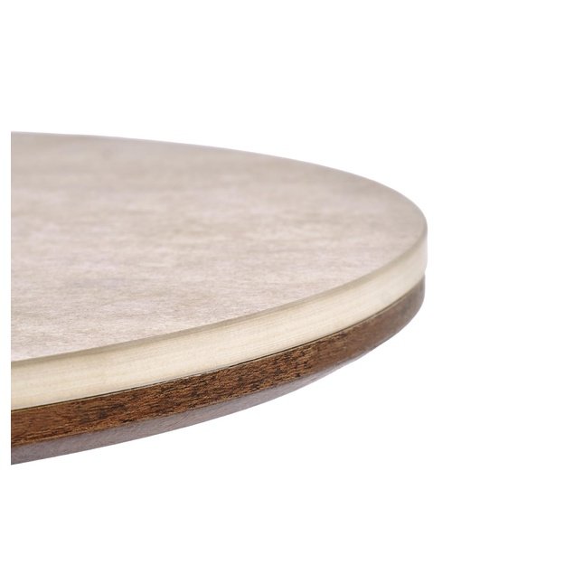 DIAVOLA S c.table travertine / walnut