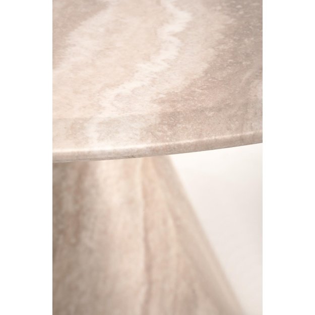 ABBOT round table, light travertine