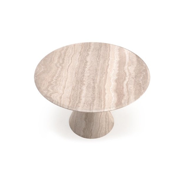 ABBOT round table, light travertine