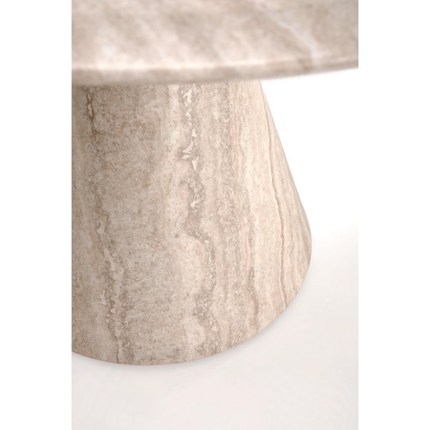 ABBOT round table, light travertine