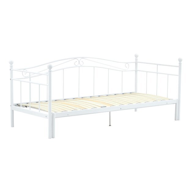 ARIZA double bed with pull-out extra mattress space, white 4