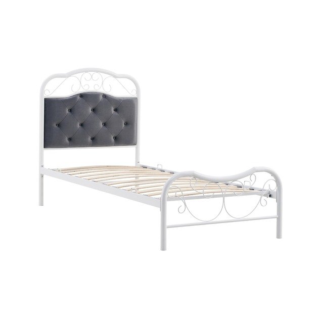 FABRIZIA 90 bed, grey / white 3
