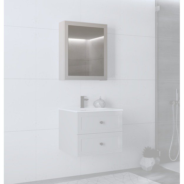 mirror cabinet, TORETO SLU-60, cashmere