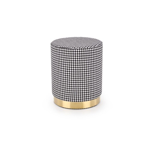 ARUNA pouffe color: black/white/gold