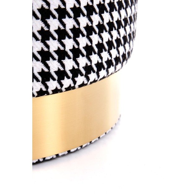 ARUNA pouffe color: black/white/gold 1