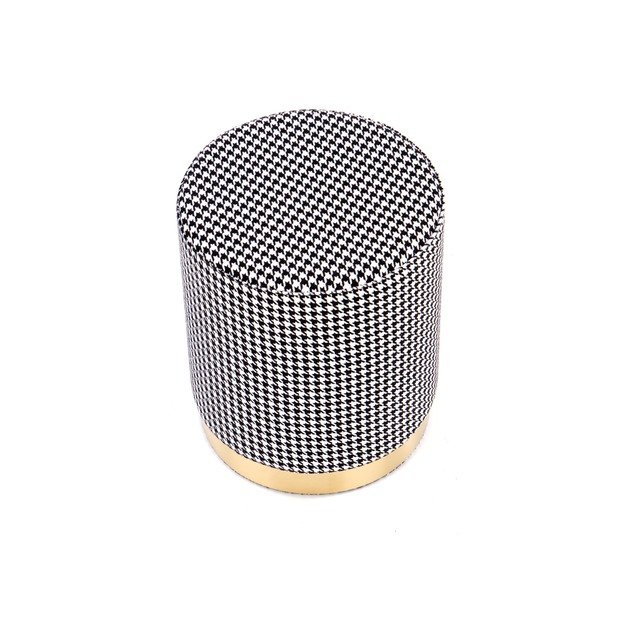 ARUNA pouffe color: black/white/gold 3