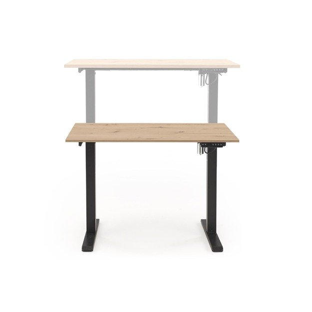 B53 desk with adjustable height, artisan oak / black 7