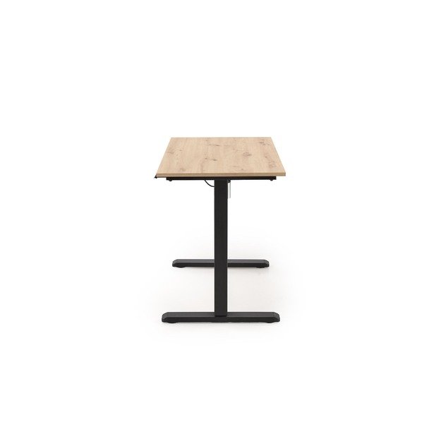 B53 desk with adjustable height, artisan oak / black 1