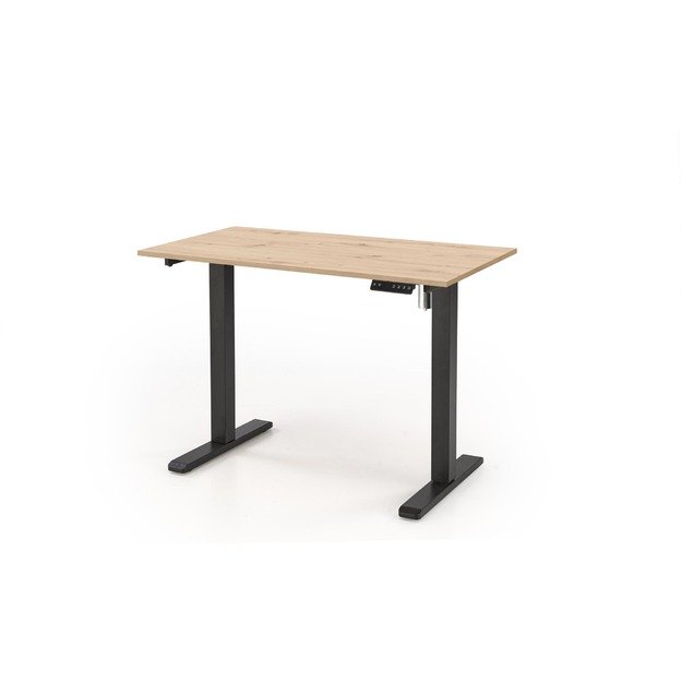 B53 desk with adjustable height, artisan oak / black 6